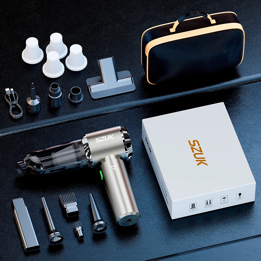 Cordless Car Vacuum USB-C Rechargeable