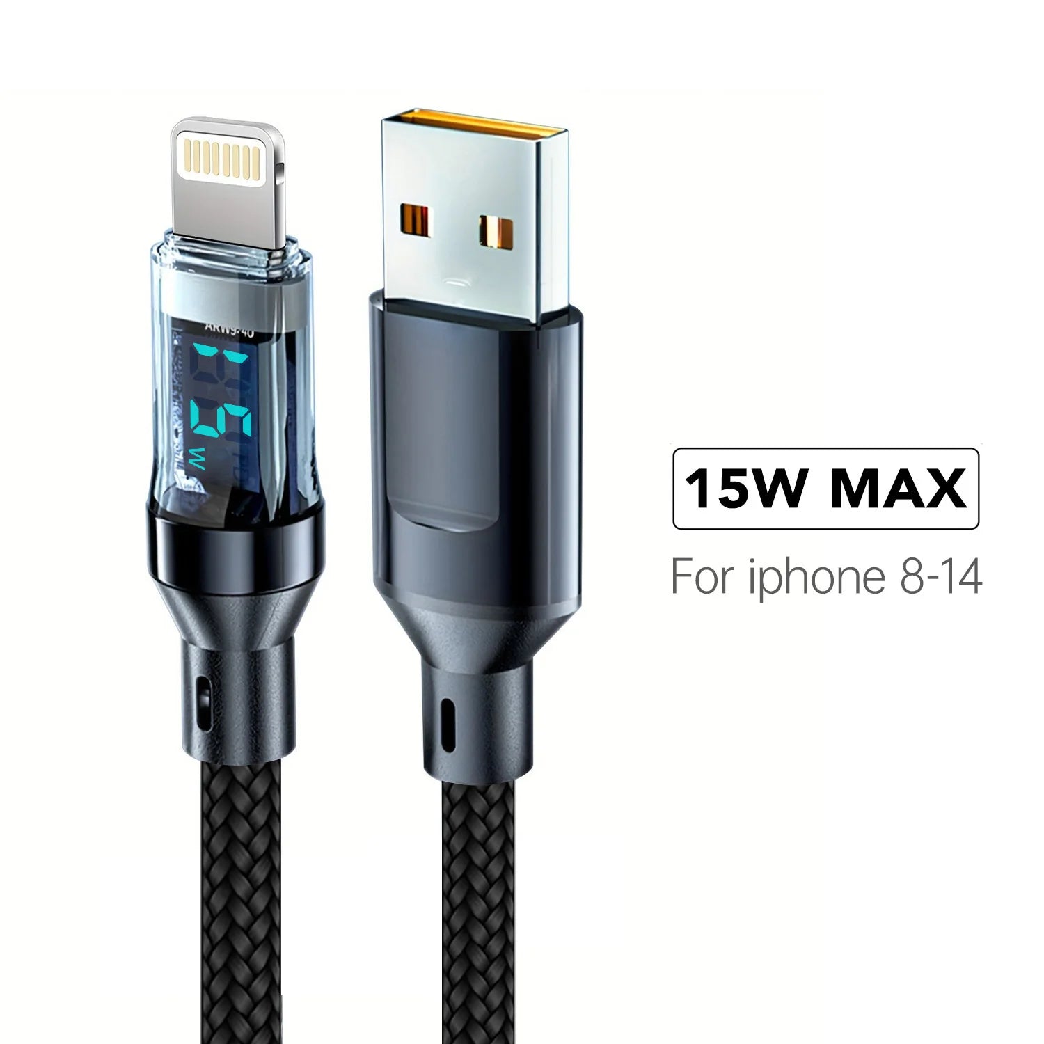 Fast Charging Cable with LCD Watt Display
