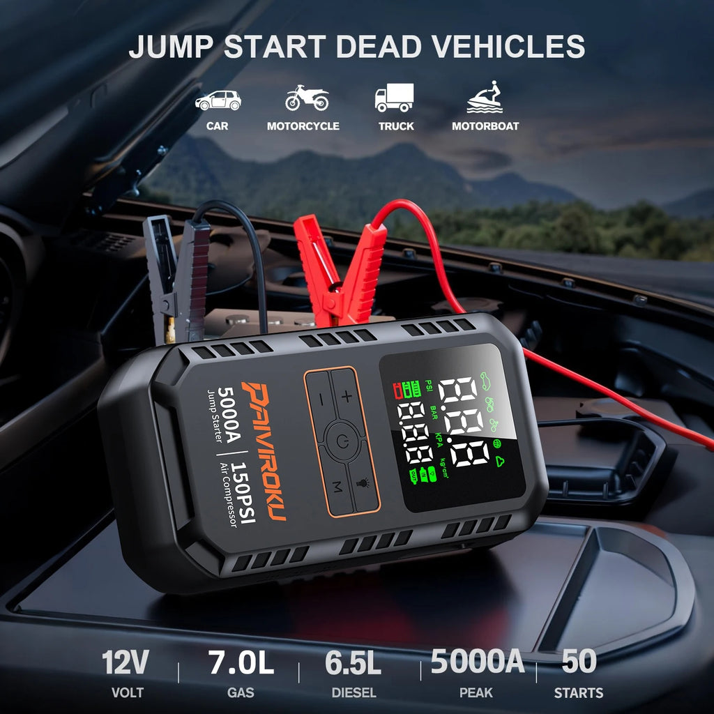 TrailModo 4-in-1 Jump Starter & Air Compressor