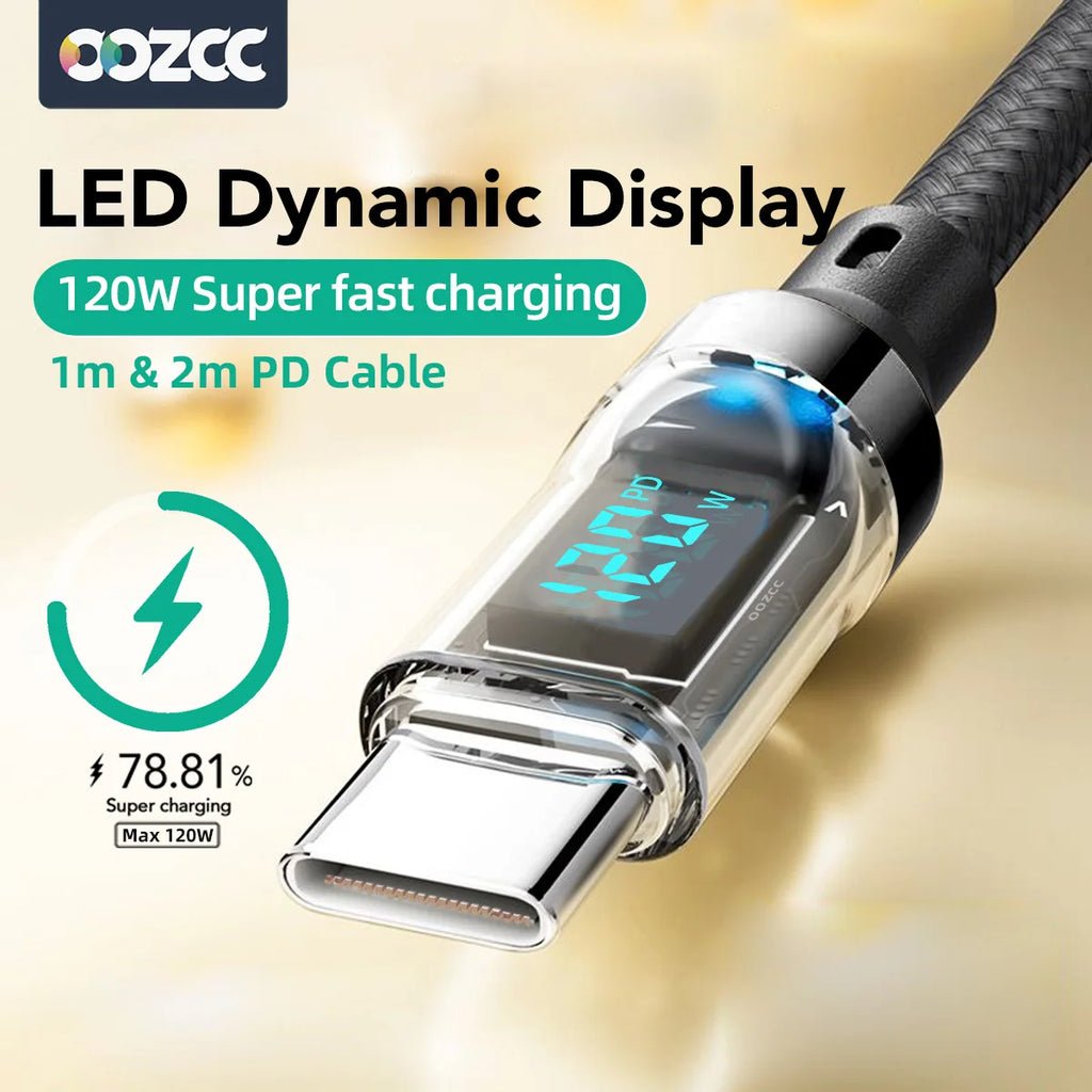 Fast Charging Cable with LCD Watt Display