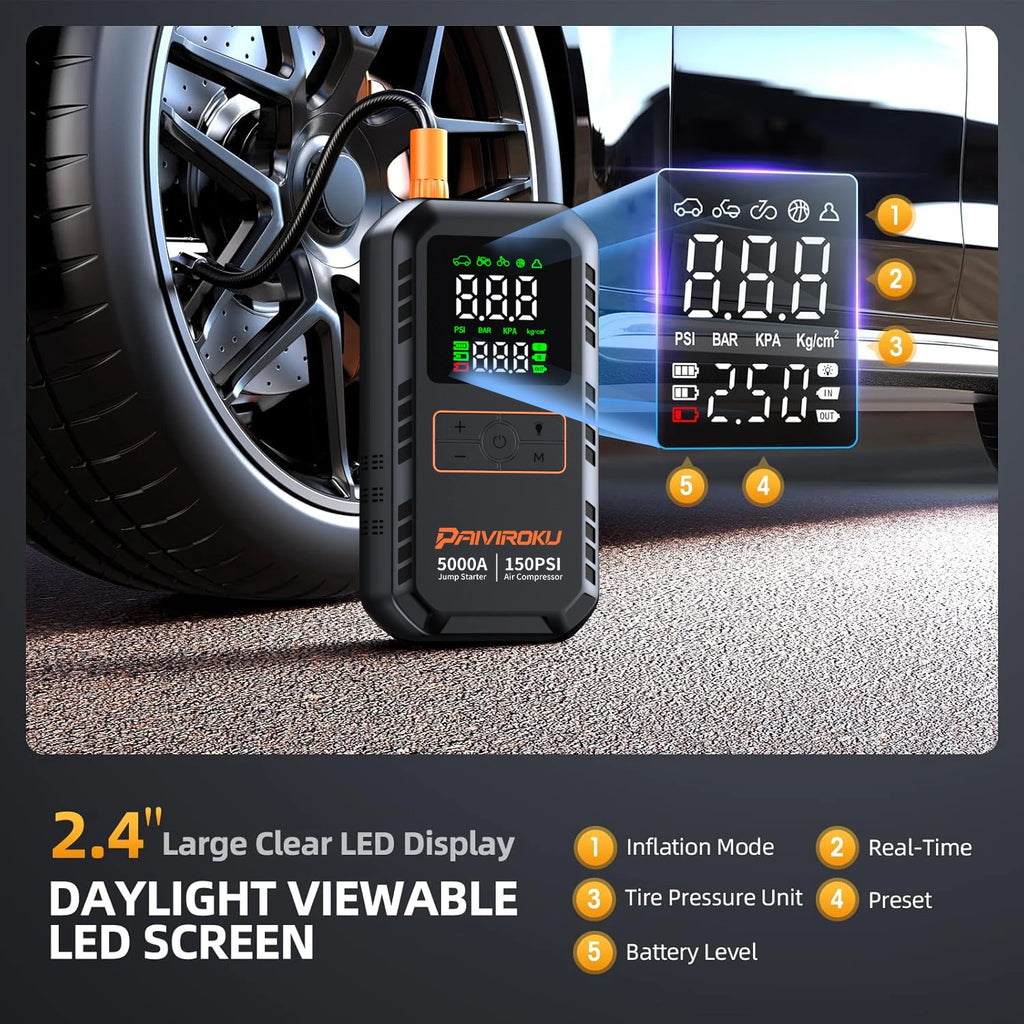 TrailModo 4-in-1 Jump Starter & Air Compressor