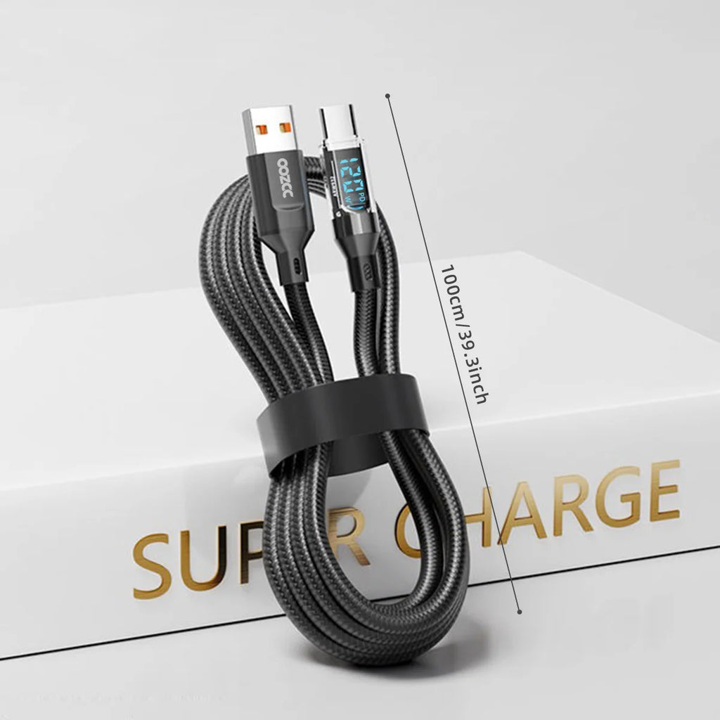 Fast Charging Cable with LCD Watt Display