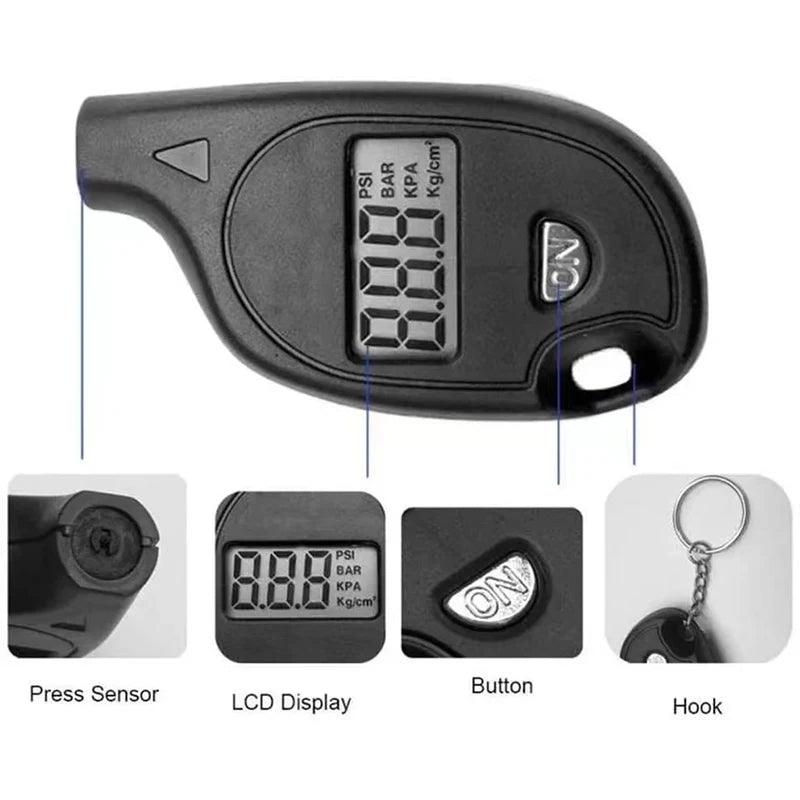 Digital Tire Pressure Gauge with LCD Display